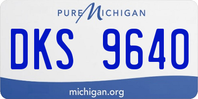 MI license plate DKS9640