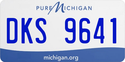 MI license plate DKS9641