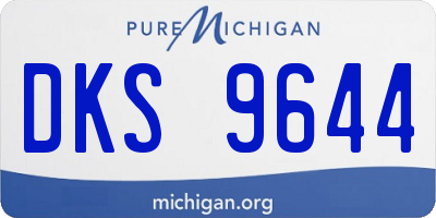 MI license plate DKS9644