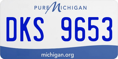 MI license plate DKS9653