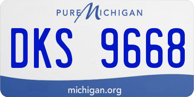MI license plate DKS9668