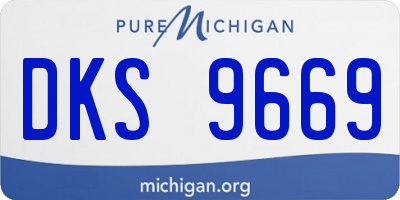 MI license plate DKS9669