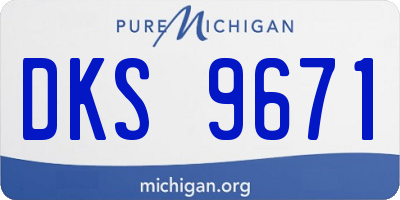 MI license plate DKS9671