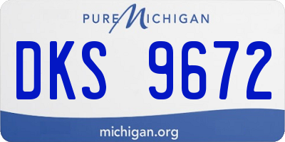 MI license plate DKS9672