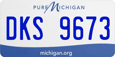 MI license plate DKS9673