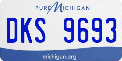 MI license plate DKS9693