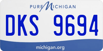 MI license plate DKS9694