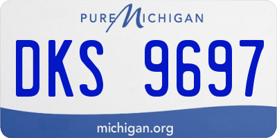 MI license plate DKS9697