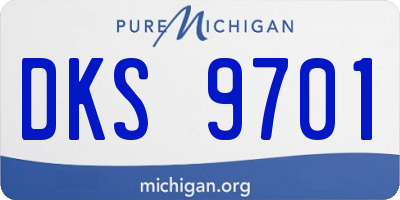 MI license plate DKS9701
