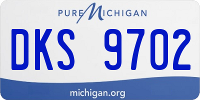 MI license plate DKS9702