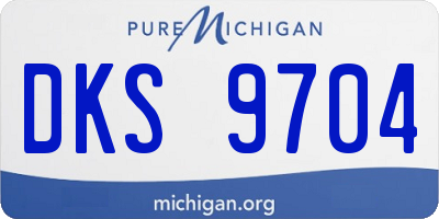 MI license plate DKS9704