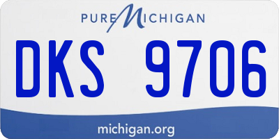 MI license plate DKS9706