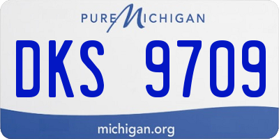 MI license plate DKS9709