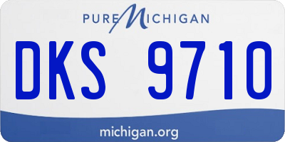 MI license plate DKS9710