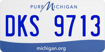 MI license plate DKS9713