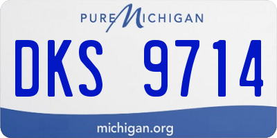 MI license plate DKS9714