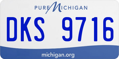 MI license plate DKS9716