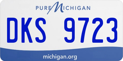 MI license plate DKS9723