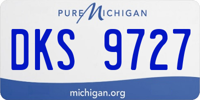MI license plate DKS9727