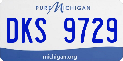 MI license plate DKS9729