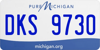 MI license plate DKS9730