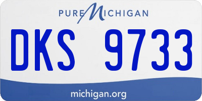 MI license plate DKS9733