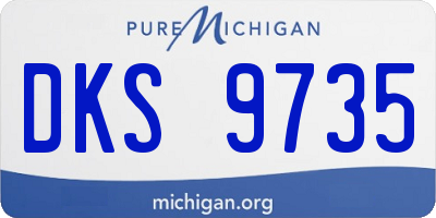 MI license plate DKS9735