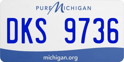MI license plate DKS9736
