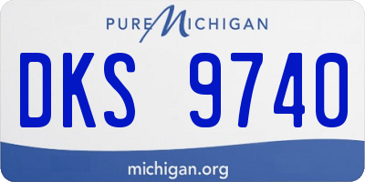 MI license plate DKS9740