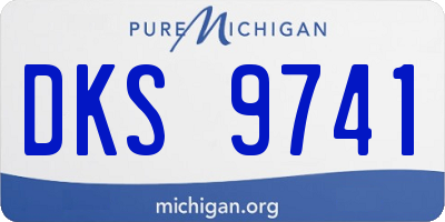 MI license plate DKS9741