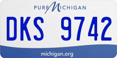MI license plate DKS9742