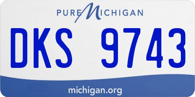 MI license plate DKS9743