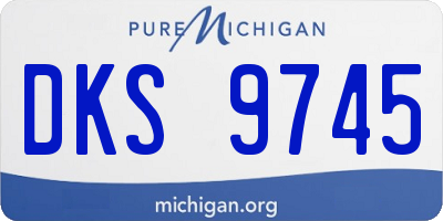 MI license plate DKS9745