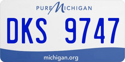 MI license plate DKS9747