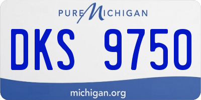 MI license plate DKS9750