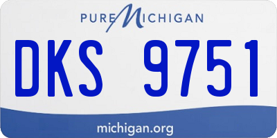 MI license plate DKS9751