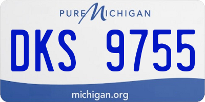 MI license plate DKS9755