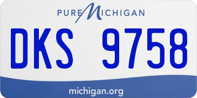 MI license plate DKS9758