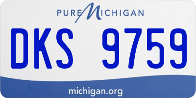 MI license plate DKS9759