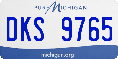 MI license plate DKS9765