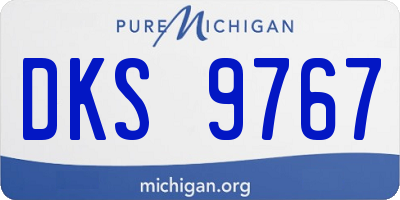 MI license plate DKS9767