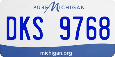 MI license plate DKS9768