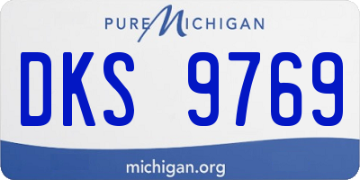 MI license plate DKS9769