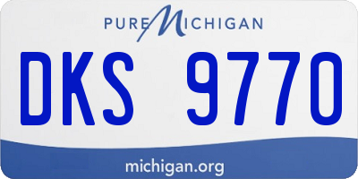 MI license plate DKS9770