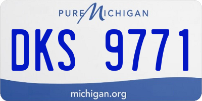 MI license plate DKS9771