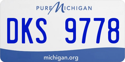 MI license plate DKS9778