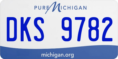 MI license plate DKS9782