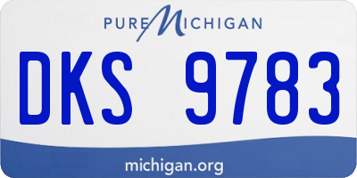MI license plate DKS9783