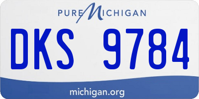MI license plate DKS9784