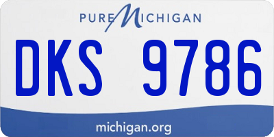 MI license plate DKS9786